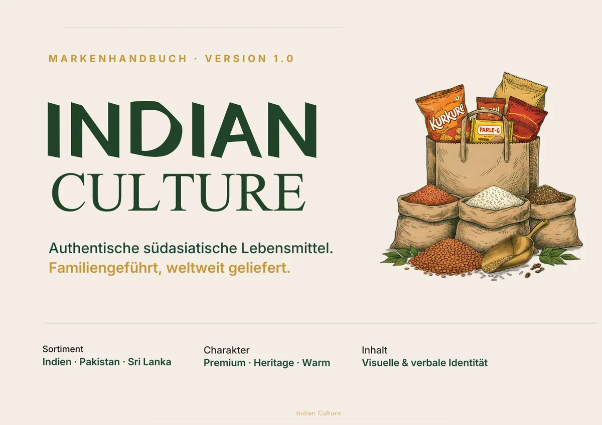 Indian Culture, Markenhandbuch Seite 1