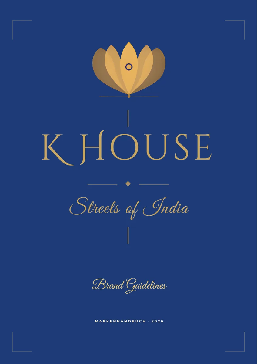 K House · Streets of India, Markenhandbuch Seite 1
